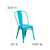 Flash Furniture ET-3534-CB-GG Use 500 Lb. Blue Curved Back With Vertical Slat Drain Holes in Seat Metal Powder Coat Finish Chair