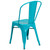 Flash Furniture ET-3534-CB-GG Use 500 Lb. Blue Curved Back With Vertical Slat Drain Holes in Seat Metal Powder Coat Finish Chair