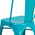 Flash Furniture ET-3534-CB-GG Use 500 Lb. Blue Curved Back With Vertical Slat Drain Holes in Seat Metal Powder Coat Finish Chair