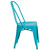 Flash Furniture ET-3534-CB-GG Use 500 Lb. Blue Curved Back With Vertical Slat Drain Holes in Seat Metal Powder Coat Finish Chair