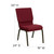 Flash Furniture XU-CH-60096-BY-GG 19" W x 33" H x 24" D Gold Vein Burgundy Hercules Series Stacking Church Chair