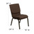 Flash Furniture XU-CH-60096-BN-GG 19" W x 33" H x 24" D Gold Vein Brown Hercules Series Stacking Banquet Chair