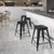 Flash Furniture CH-31320-24-BK-GG 500 Lb. Black Counter Height with Footrest Bar Stool