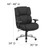 Flash Furniture GO-2149-GG 30" W x 48" H x 34" D Black Hercules Series 24/7 Big & Tall Executive Swivel Office Chair