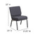 Flash Furniture FD-CH0221-4-SV-DKGY-GG 21.25" W x 33" H x 25" D Silver Vein Dark Gray Hercules Series Extra Wide Stacking Church Chair