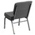 Flash Furniture XU-CH0221-GY-SV-GG 21" W x 33" H x 25" D Silver Vein Gray Hercules Series Extra Wide Stacking Church Chair