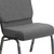 Flash Furniture XU-CH0221-GY-SV-GG 21" W x 33" H x 25" D Silver Vein Gray Hercules Series Extra Wide Stacking Church Chair