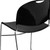 Flash Furniture RUT-188-BK-CHR-GG 19.50" W x 31" H Black Ergonomic Hercules Series Ultra Compact Stacking Chair