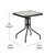 Flash Furniture TLH-073A-1-GG 23.5 " W x 28" H x 23.5" D Square 5mm Thick Tempered Glass Top Patio Table