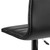 Flash Furniture CH-92023-1-BK-GG 17-5/8" Dia. Swivel Bar Stool Modern Black Vinyl Adjustable With Chrome Pedestal Base