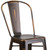 Flash Furniture ET-3534-30-COP-GG 500 Lb. Copper Curved Back With Vertical Slat Distressed Powder Coat Finish Bar Stool