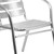 Flash Furniture TLH-1-GG 22" W x 29" H x 24" D 400 Lb. Weight Capacity Aluminum Heavy Duty Restaurant Stacking Armchair