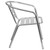 Flash Furniture TLH-1-GG 22" W x 29" H x 24" D 400 Lb. Weight Capacity Aluminum Heavy Duty Restaurant Stacking Armchair