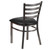 Flash Furniture XU-DG694BLAD-CLR-BLKV-GG Hercules Series Restaurant Chair Clear Coated Ladder Back Metal With Black Vinyl Seat