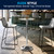 Flash Furniture CH-5-GG 23-1/2" Dia. x 33-1/2" to 41" Round Adjustable Height Glass Table With Chrome Base