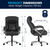 Flash Furniture GO-2092M-1-BK-GG 27.5" W x 47" H x 32" D Black Hercules Series Big & Tall Executive Swivel Office Chair