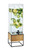 Cal-Mil 3561-3-99 8" W x 8" D x 25 1/2" H 3 Gallon Square Black Metal Frame Rustic Pine Panels Madera Beverage Dispenser