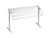 Cal-Mil 2026-4-55 49-1/4" W x 16" D x 20-3/4" H Stainless Steel Frame T-Shaped Single Faed Sneezeguard