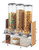 Cal-Mil 1499 (3) 2.7 L. Bamboo Accents Silver Wire Frame Clear Acrylic Eco Modern Cereal Dispenser