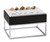 Cal-Mil 3822-9-87 15" W x 11" D x 9-1/4" H Dark Ash Gray Polished Metal Frame Rectangular Cinderwood Display Riser