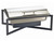 Cal-Mil 3321-13 8 Qt. Black Metal Frame Stainless Steel Cover Rectangular One by One Chafer