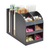 Cal-Mil 3577 9-1/4" W x 16-1/4" D x 13" H Black Plastic High Capacity Classic Bulk Condiment Station