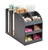 Cal-Mil 3577 9-1/4" W x 16-1/4" D x 13" H Black Plastic High Capacity Classic Bulk Condiment Station