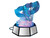 Cal-Mil IP501-110 24" Dia. x 14" H Octagonal Rotational ABS Plastic Black Ice Display/Pedestal - 110v