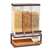 Cal-Mil 3909-84 18" W x 10" D x 24" H 10 L. 3 Dispensers Countertop Rustic Pine Metal Frame Bronze Sierra Cereal Dispenser