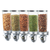 Cal-Mil 3518-5-39FF 40" W x 6 1/2" D x 19 3/4" H 5 L. 5 Dispensers Platinum Wall Mount Cereal Dispenser