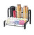 Cal-Mil 1594-13 15-3/4" W x 11-3/4" D x 12" H Black  Acrylic (6) Compartment Insert for Stir Sticks and Packets SoHo Condiment Organizer