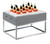 Cal-Mil 3822-9-83 15" W x 11" D x 9-1/4" H Gray Stainless Steel Base Rectangular Ashwood Display Riser