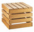 Cal-Mil 3332-10-60 12" W x 12" D x 10" H Square Bamboo Open Base Solid Top Crate Riser