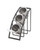Cal-Mil 1747-3-13 7" W x 13" D x 13" H 3 Tier Vertical Sloped Black Mission Cylinder Frame Only