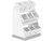 Cal-Mil 3018-55-15 12-1/4" W x 9" D x 15-1/2" H 3-tier (9) White Melamine Jars Stainless Steel Base and White Metal Frame Luxe Condiment Display