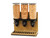 Cal-Mil 3576-3-99FF 19 1/4" W x 9 3/4" D x 26 1/2" H 5 L. 3 Dispensers Countertop Rustic Pine Base Madera Cereal Dispenser
