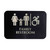 TableCraft Products 695651 6" W x 9" H "Family "Restroom" White On Blue Plastic Cash & Carry Sign