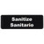 TableCraft Products 394595 3" W x 9" H "Sanitize/Sanitario" Plastic Cash & Carry Sign