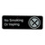 TableCraft Products 394564 3" W x 9" H "No Smoking or Vaping" White On Black Plastic Cash & Carry Sign