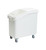 Bakn BAKBIN27GL 27 Gallon / 430 Cup White Slant Top Mobile Ingredient Storage Bin with Sliding Lid & Scoop