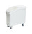 Bakn BAKBIN21GL 21 Gallon / 335 Cup White Slant Top Mobile Ingredient Storage Bin with Sliding Lid & Scoop