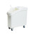 Bakn BAKBIN21GL 21 Gallon / 335 Cup White Slant Top Mobile Ingredient Storage Bin with Sliding Lid & Scoop