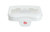 Bakn BAKBIN21GL 21 Gallon / 335 Cup White Slant Top Mobile Ingredient Storage Bin with Sliding Lid & Scoop