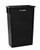 Alpine ALP477-BLK 23 Gal. Black Polypropylene Rectangular Slim Trash Can
