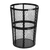 Alpine ALP473-48-BLK 48 Gal. Black Metal Outdoor Trash Container