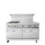 Atosa AGR-4B36GR-NG 60" W Natural Gas 4 Open Burners 1 Griddle 2 Oven CookRite Range - 257,000 BTU