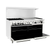 Atosa AGR-4B36GR-NG 60" W Natural Gas 4 Open Burners 1 Griddle 2 Oven CookRite Range - 257,000 BTU