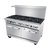 Atosa AGR-10B-LP 60" W Liquid Propane 10 Open Burners 2 Ovens CookRite Range - 374,000 BTU
