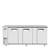 Atosa MBB90GR 89.3" W Stainless Steel 2-Section Solid Door Back Bar Cooler - 115 Volts