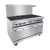 Atosa AGR-10B-NG 60" W Natural Gas 10 Open Burners 2 Ovens CookRite Range - 374,000 BTU